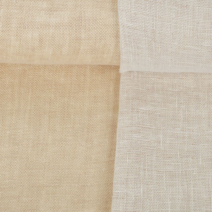 Double-sided washed linen fabric in pale yellow, 220 g/m²