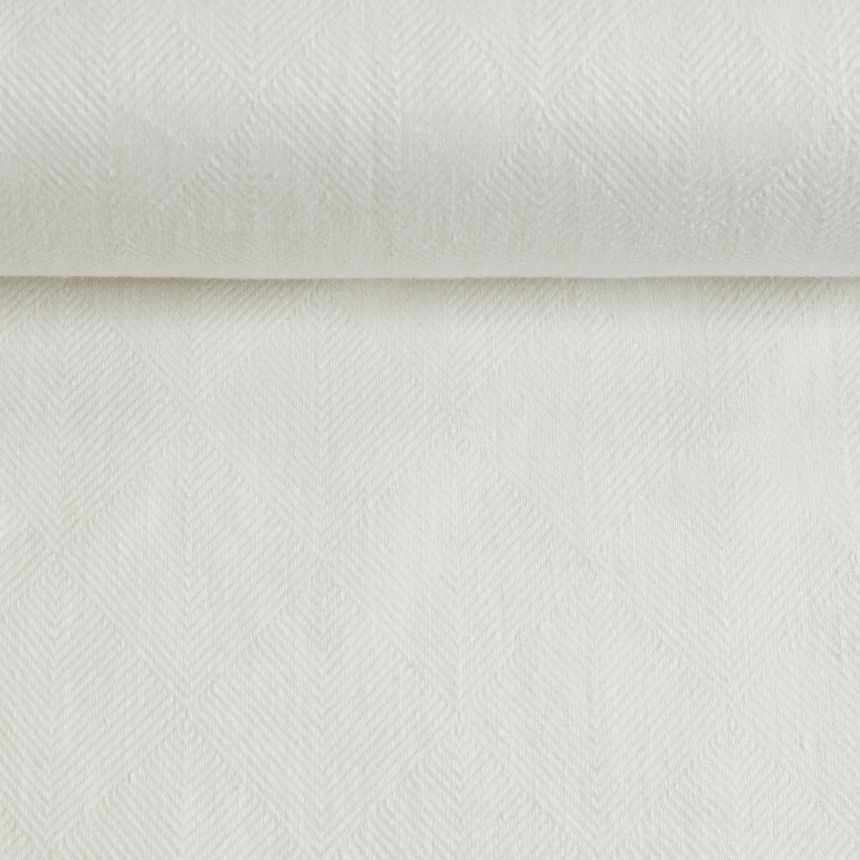 Washed milk-white diamond-pattern fabric (with defects), 195 g/m²