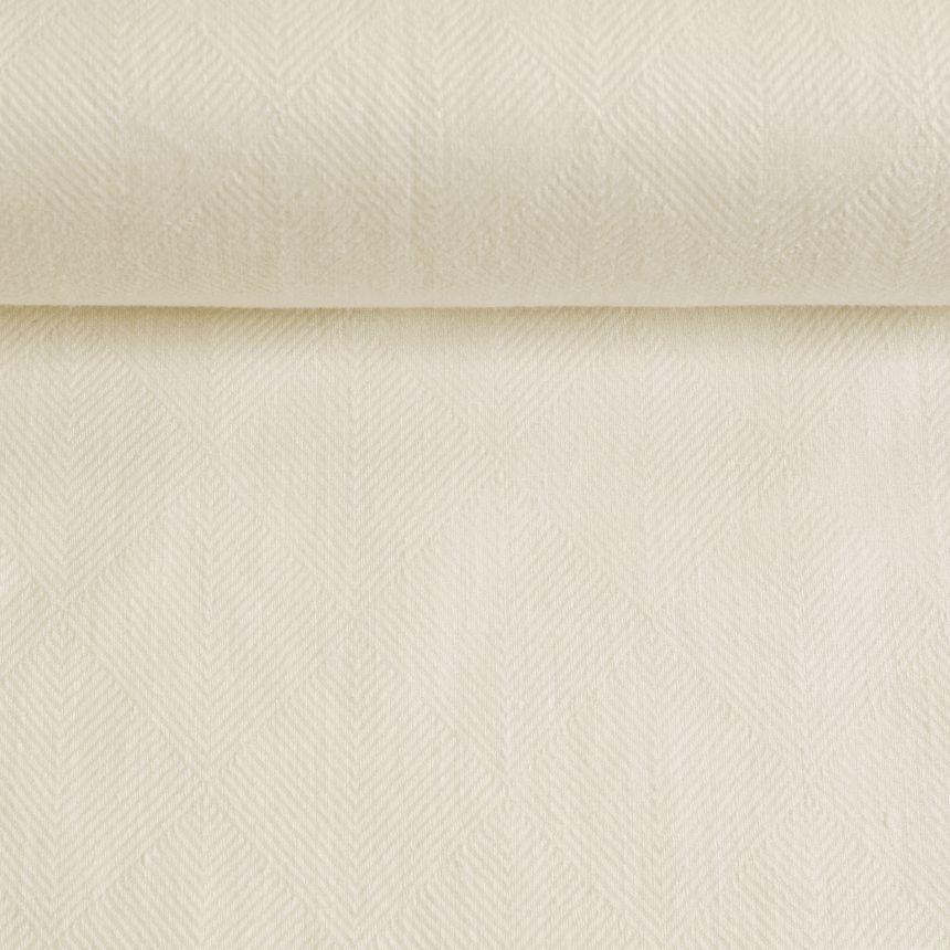 Washed pale yellow fabric with an elegant diamond pattern, 195 g/m²
