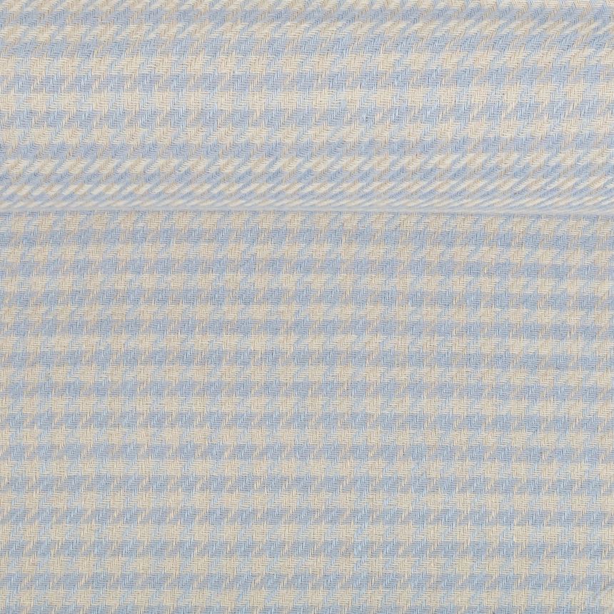 Washed houndstooth fabric with recycled yarns, 175 g/m²