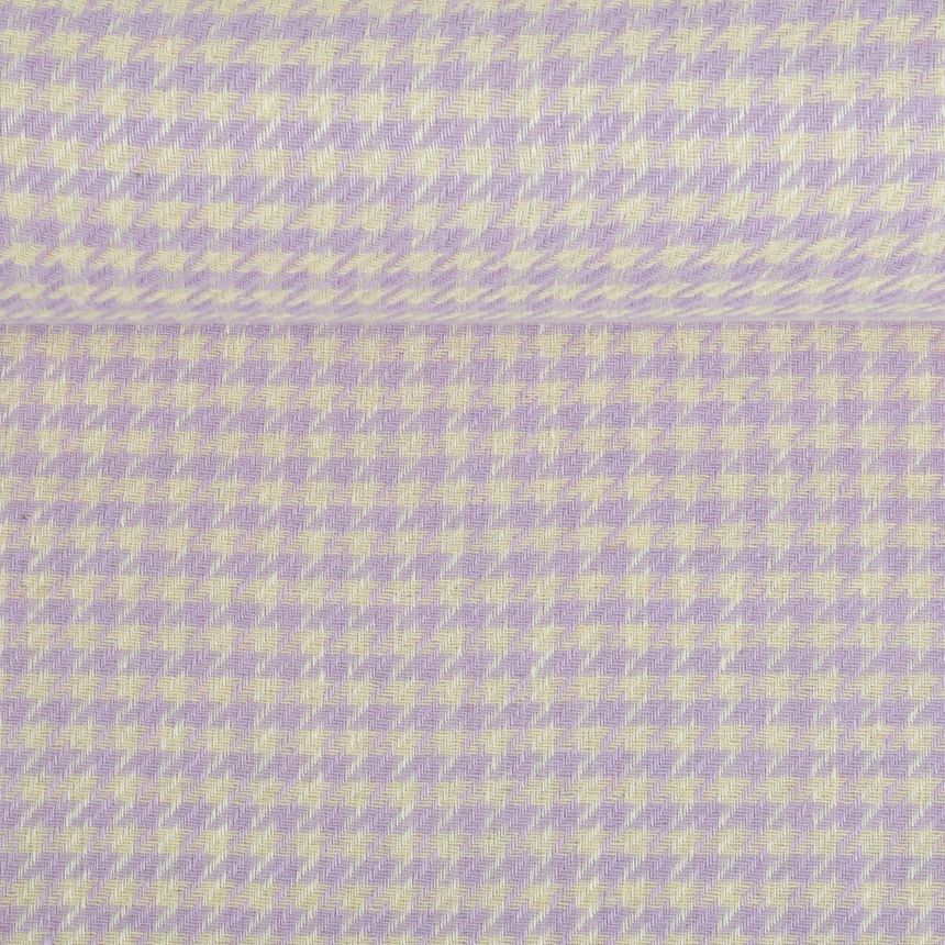 Washed houndstooth fabric with recycled yarns, 175 g/m²