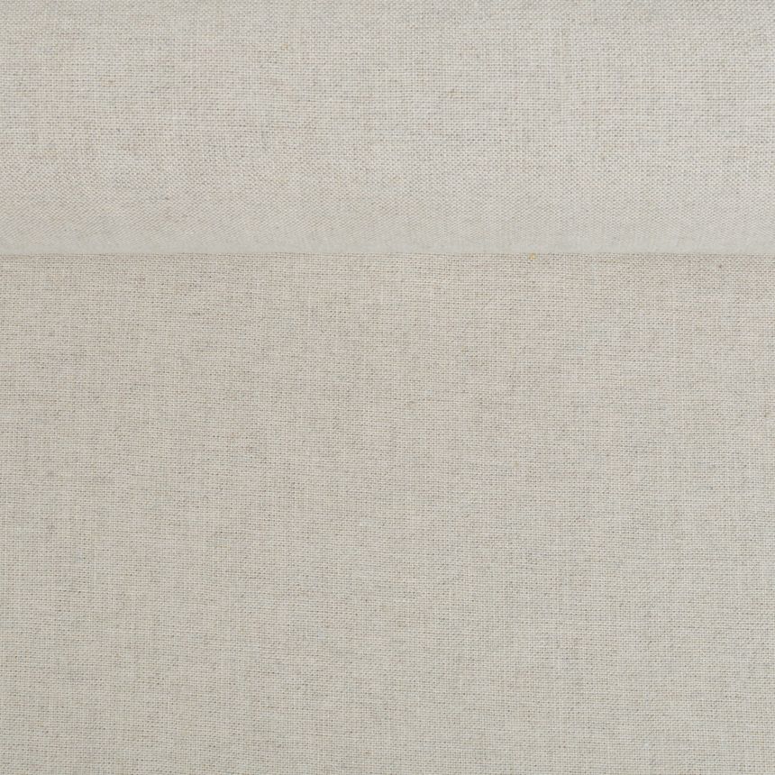 Washed grey linen fabric with recycled yarns, 175 g/m²