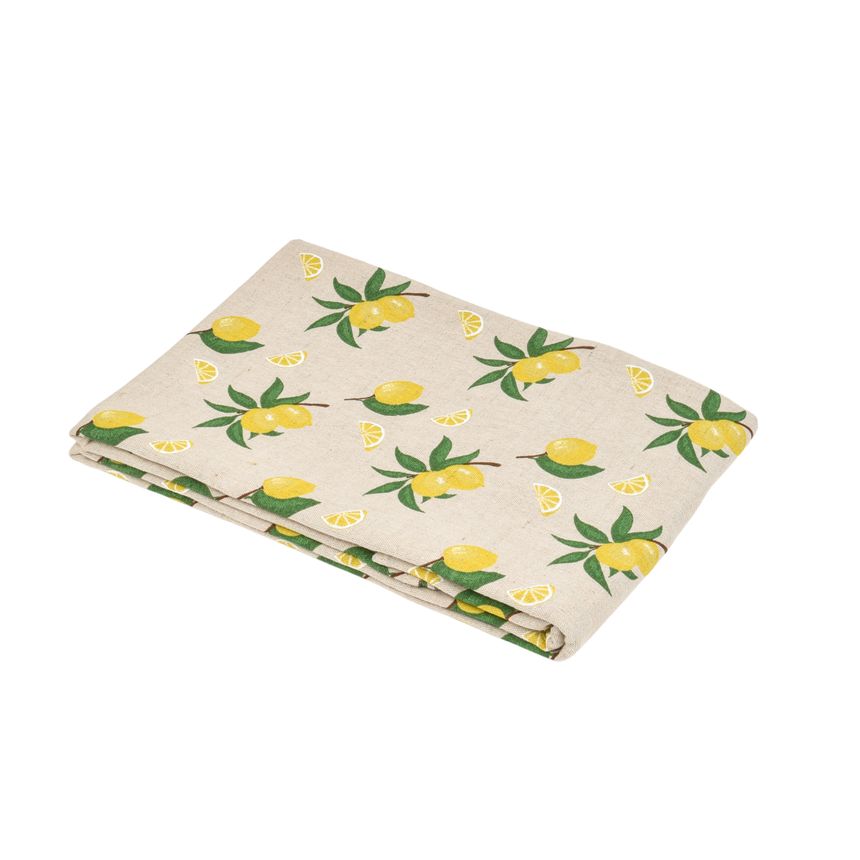 Printed linen tablecloth Lemons, several sizes