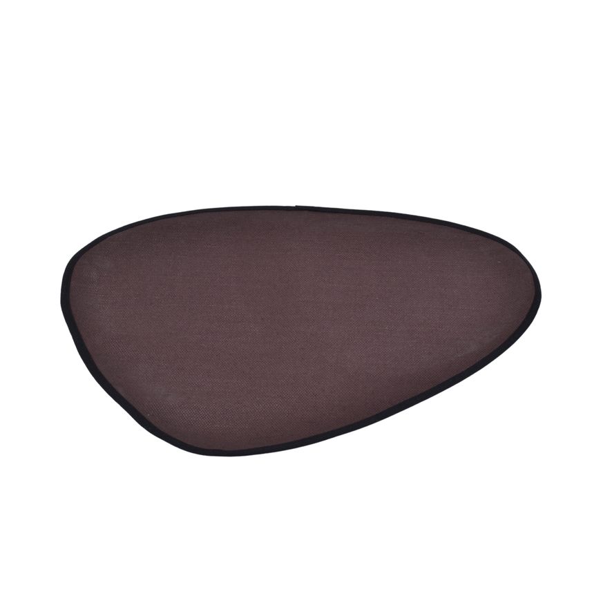 Reversible moisture-pro organic shape linen placemat in brown colour
