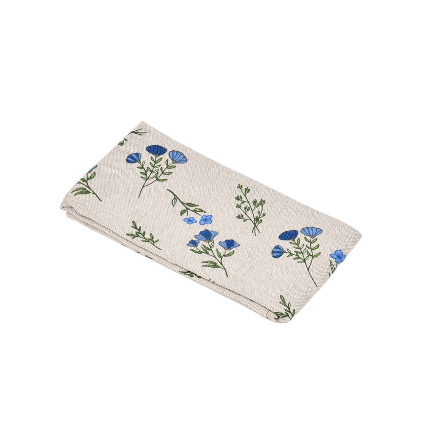 Squere small tablecloth Blue linen, 72x72 cm