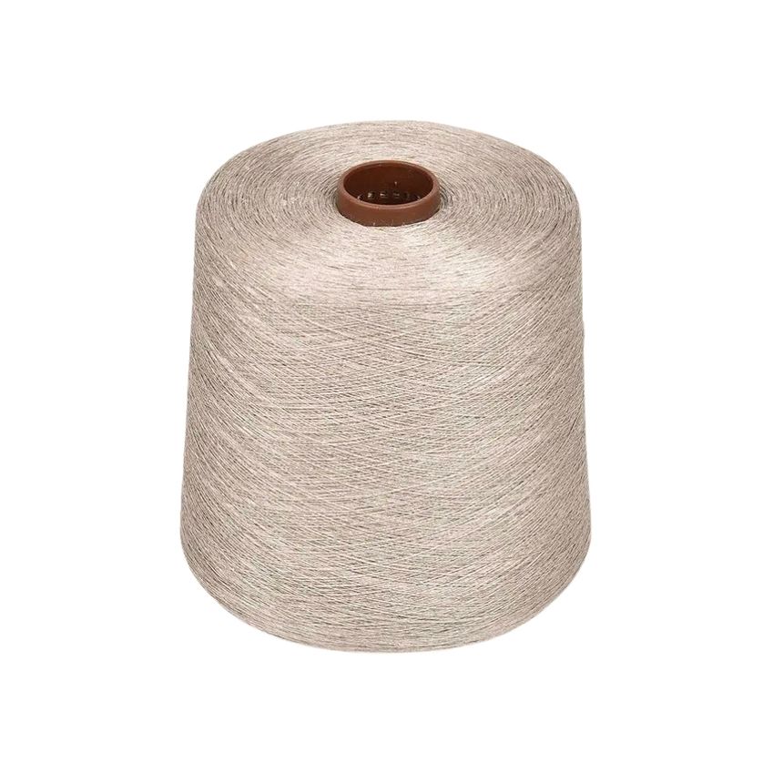 One thread linen yarn bobbin in natural colour, V 68 tex, (1,06 kg) - No. 4
