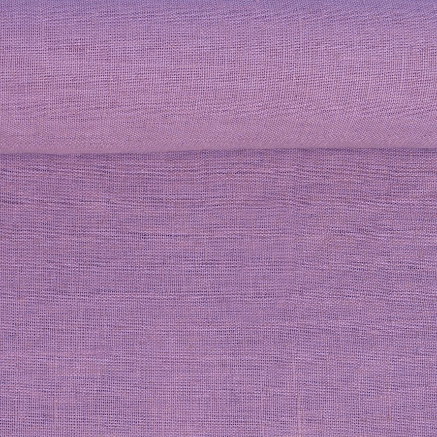 Linen fabric in lavender, 230 g/m²