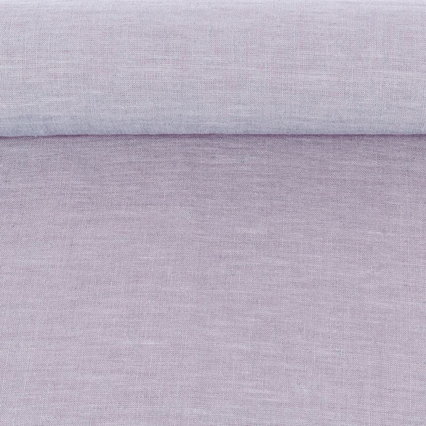 Linen fabric in light lavender, 175 g/m²