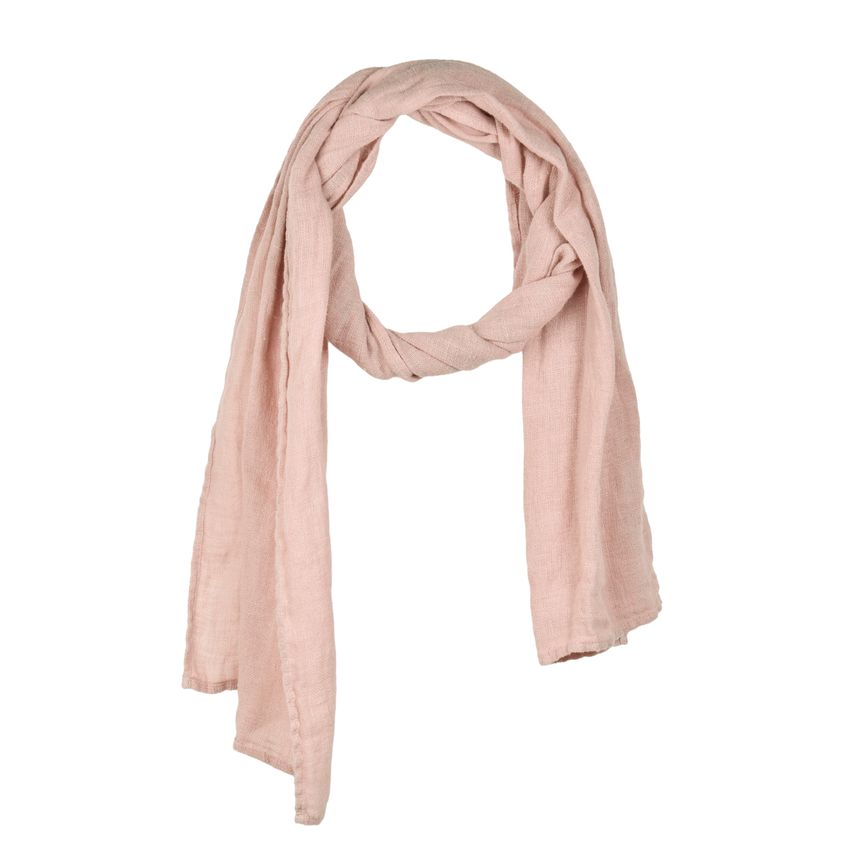Linen shawl in dusty pink colour