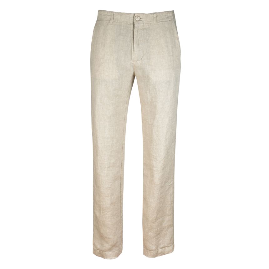 Vyriškos lininės natūralios spalvos kelnės Benas