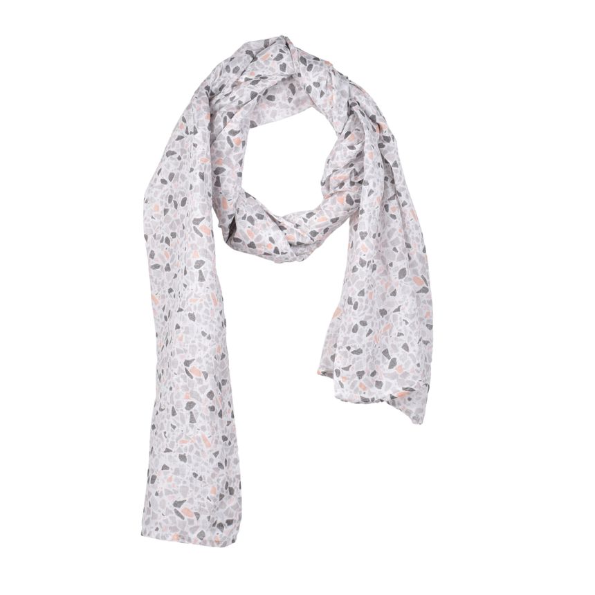 Linen scarf pastel Mosaic