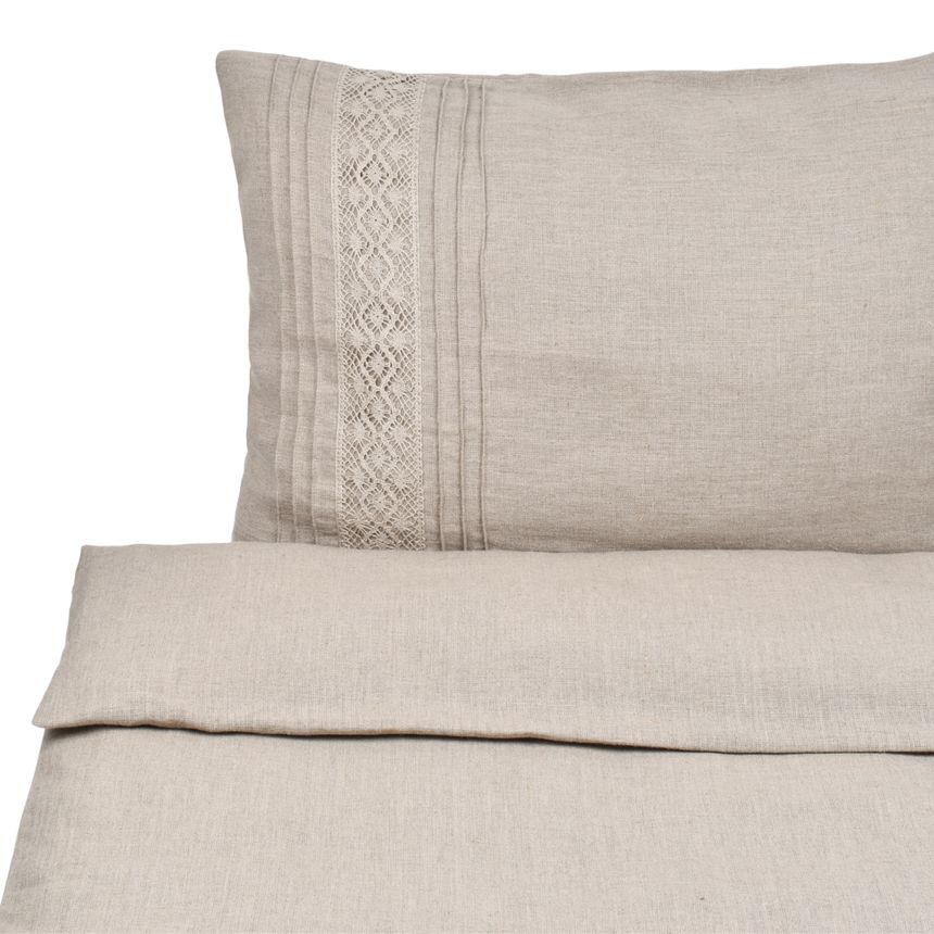 Natūralios spalvos lininis patalynės komplektas HERITAGE, keli dydžiai
