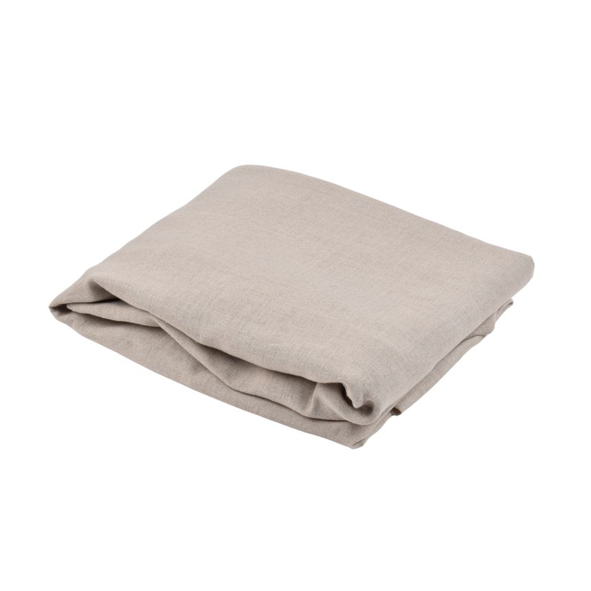 Washed linen fitted sheet in natural colour ELEGANT TOUCH, several sizes